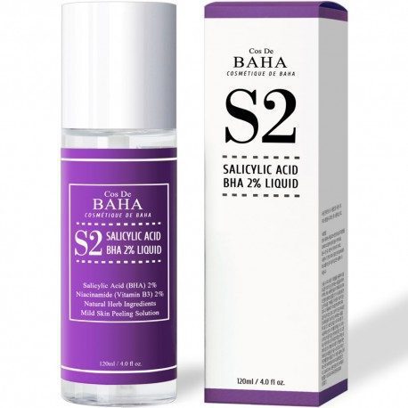 Тонер c BHA кислотой для лечения акне и сужения пор Cos De Baha Salicylic Acid BHA 2% Liquid, 120мл