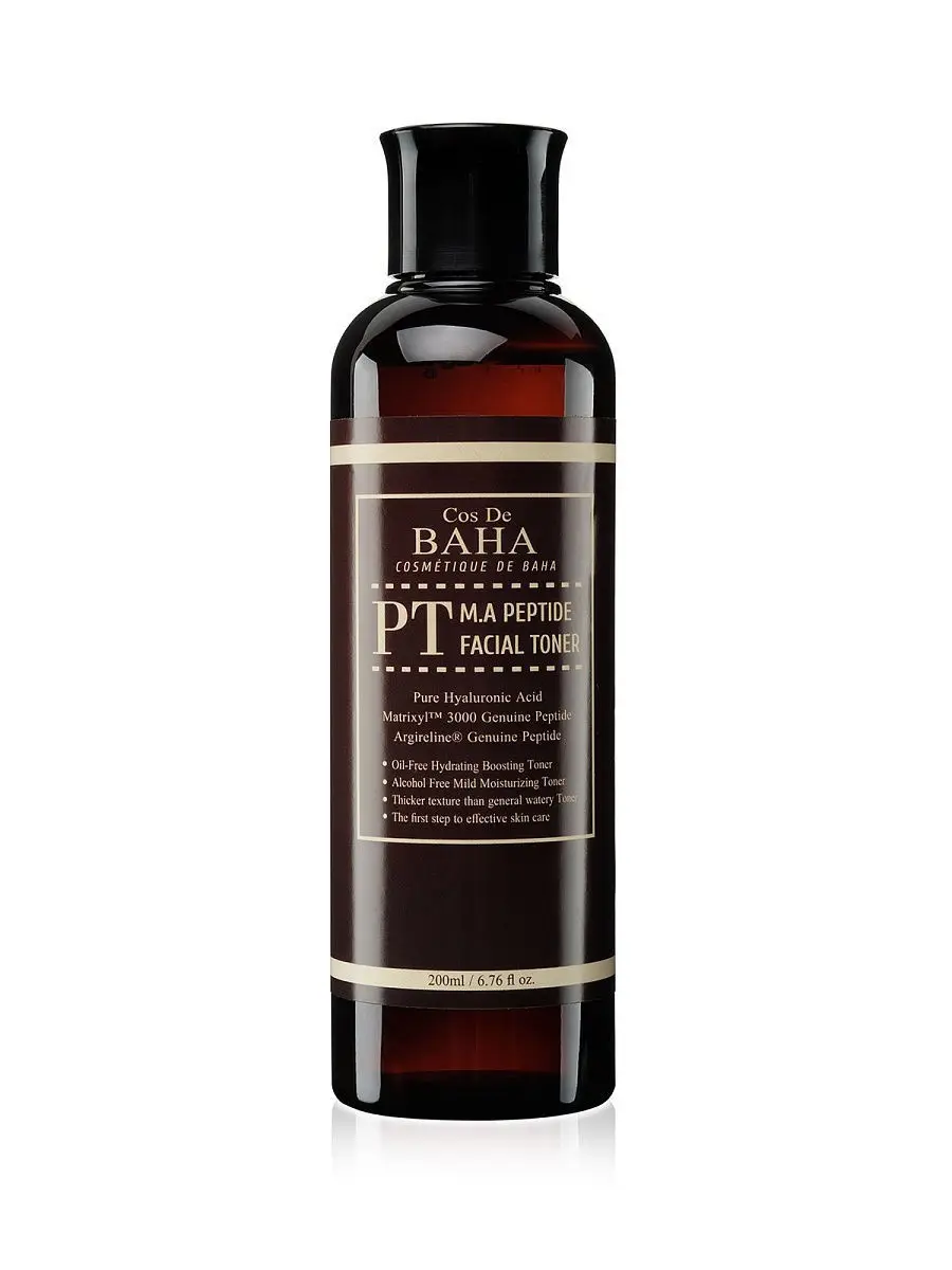 Пептидний тонер з матріксілом і аргіреліном Cos De Baha M.A Peptide Facial Toner, 200мл