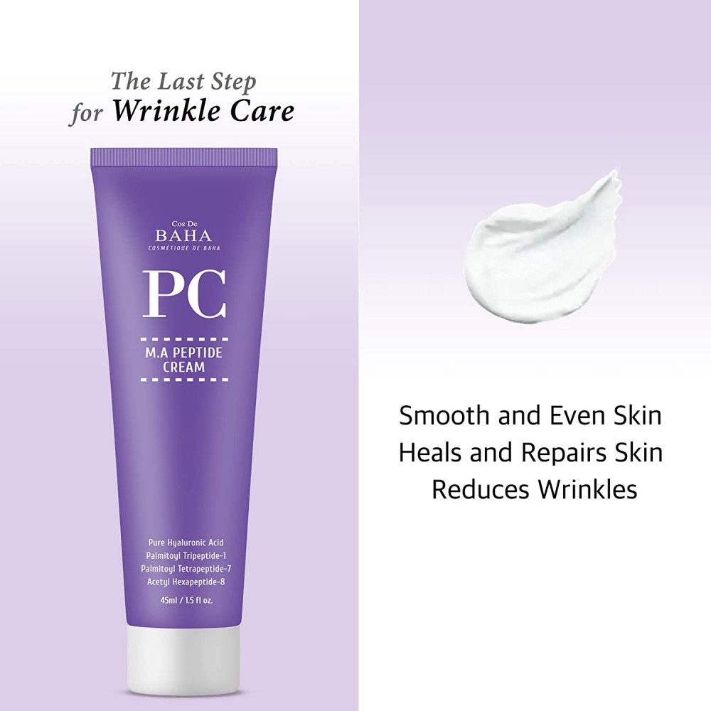 Пептидный крем против морщин Cos De Baha Peptide Cream Matrixyl 3000 and Argireline, 45 мл