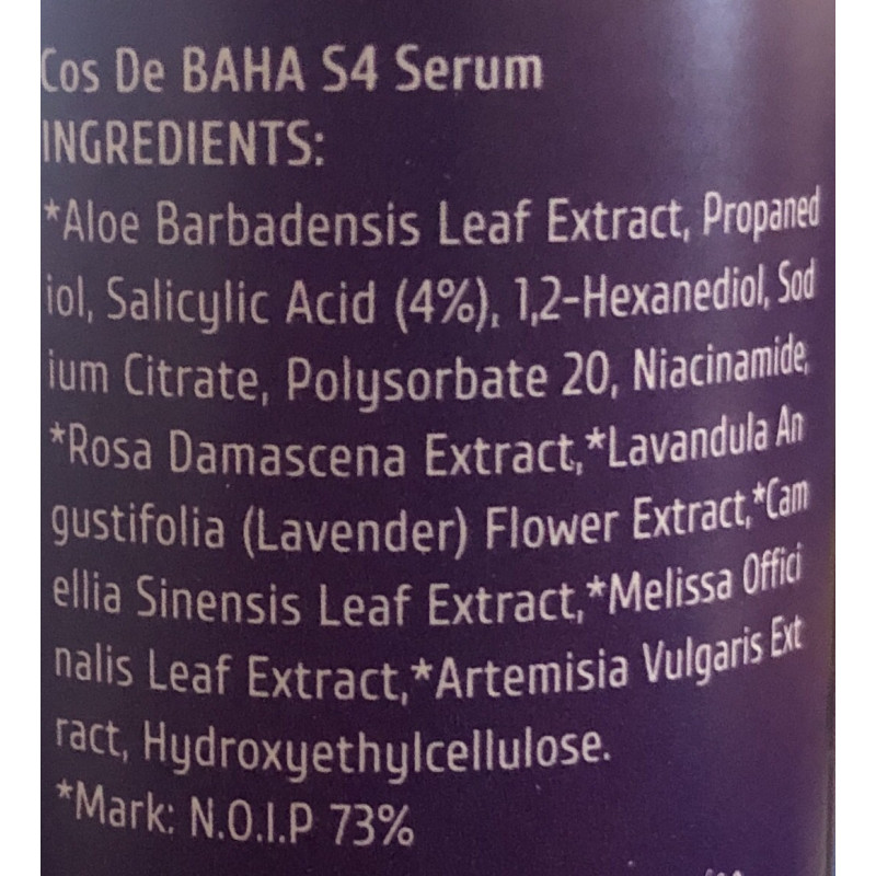 Сироватка з ВНА кислотою 4% для проблемної шкіри Cos De Baha Bha Salicylic Acid 4% Exfoliant Serum, 30мл
