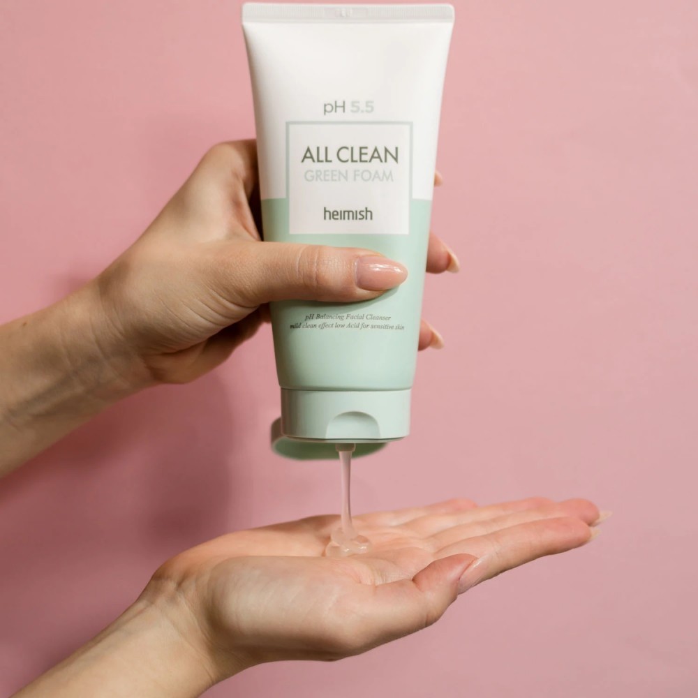 Слабокислотний гель для вмивання Heimish pH 5.5 All Clean Green Foam, 150мл