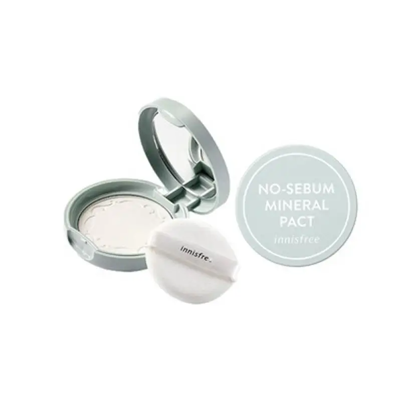 Безбарвна мінеральна матуюча компактна пудра Innisfree No Sebum Mineral Pact, 8.5г.