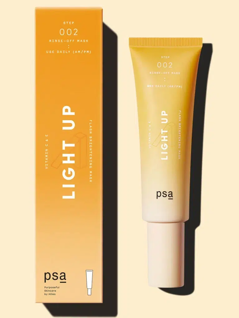 Маска для сияния кожи с витамином С PSA Light Up Vitamin C and E Flash Brightening Mask, 50 мл