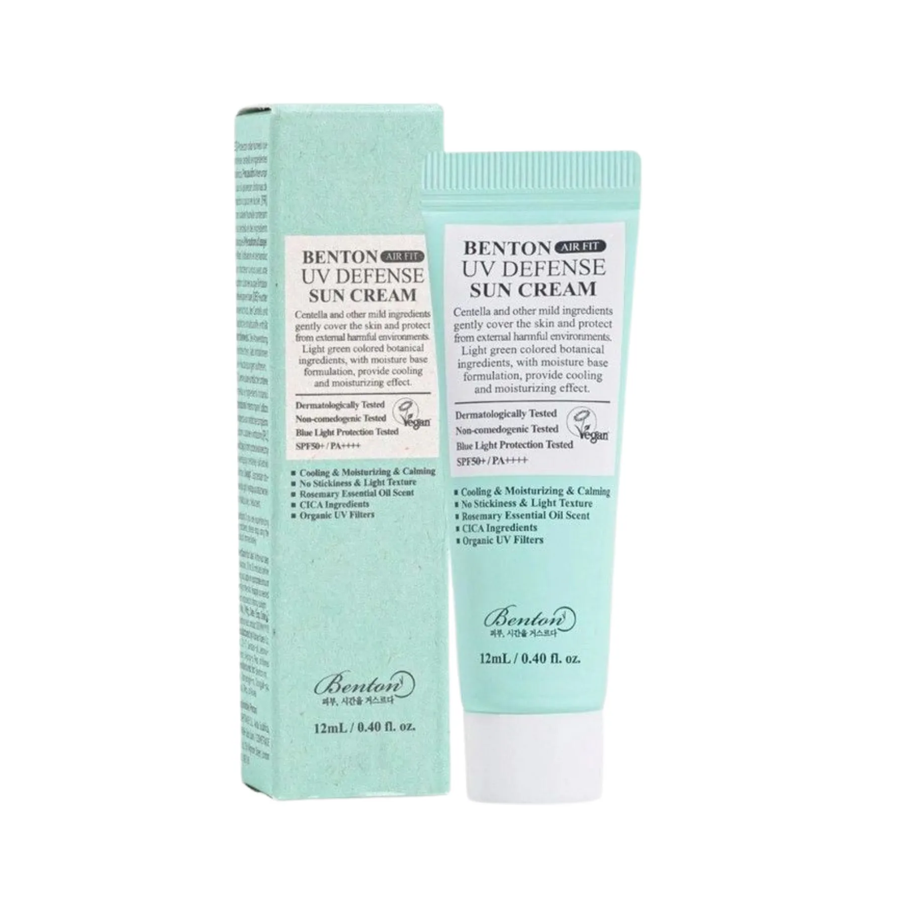 BENTON AIR FIT UV DEFENSE SUN CREAM SPF50<br>Легкий солнцезащитный крем с центелой, 12 мл