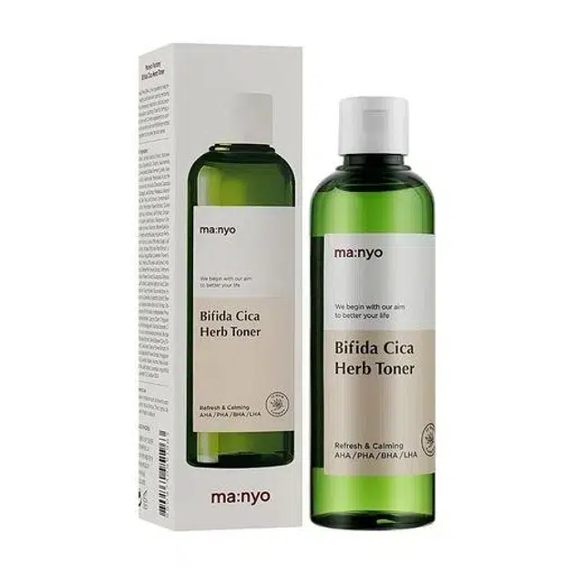 Тонер успокаивающий с комплексом центеллы и бифидобактериями Manyo Bifida Cica Herb Toner, 210 мл