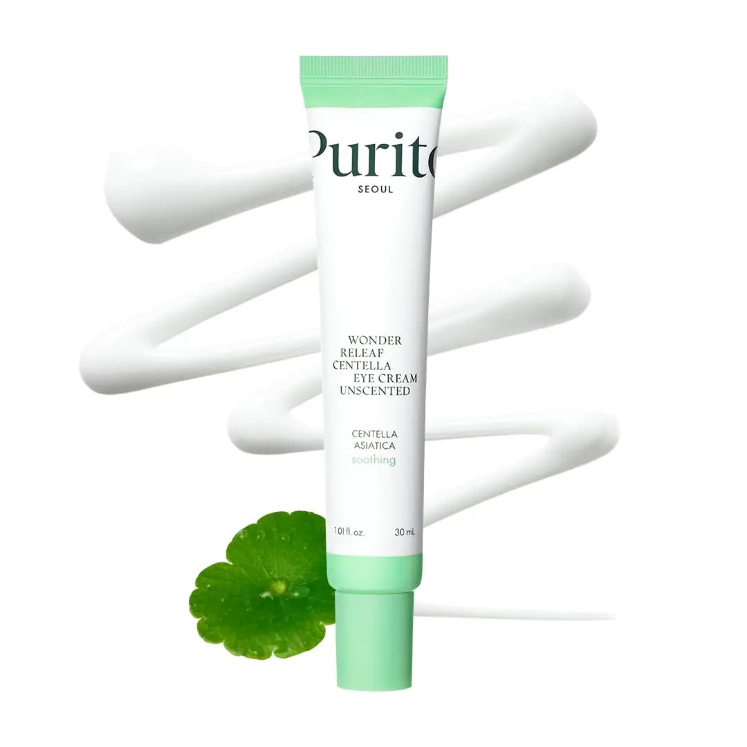 Крем для век с центеллой и пептидами без эфирных масел Purito Seoul Wonder Releaf Centella Eye Cream Unscented, 30 мл