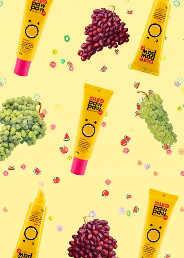 Бальзам для губ з ароматом винограду Pure Paw Paw Grape