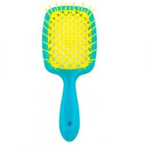 SUPERBRUSH WITH SOFT MOULDED TIPSГребінець - блакитний з жовтим SUPERBRUSH WITH SOFT MOULDED TIPSГребінець - блакитний з жовтим