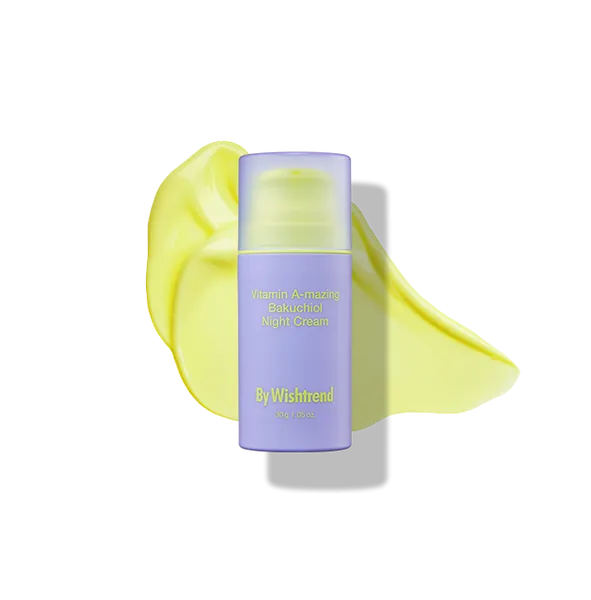 Нічний омолоджуючий крем з ретинолом і бакучіолом By Wishtrend Vitamin A-mazing Bakuchiol Night Cream