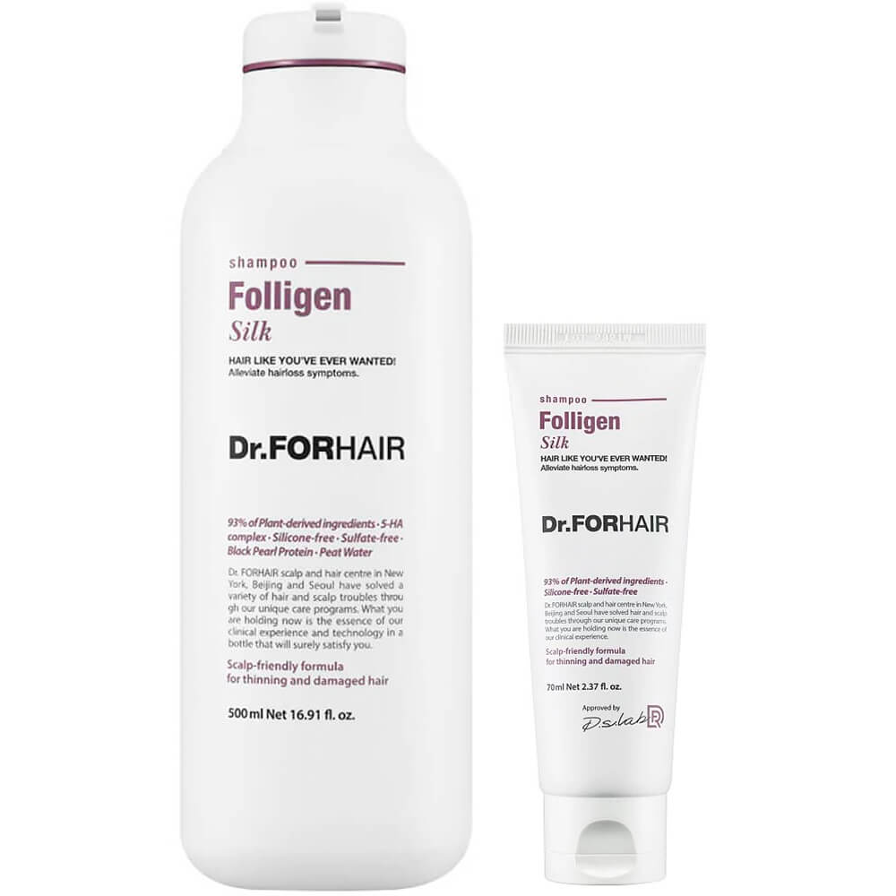 Шампунь для сухого та пошкодженого волосся Dr.Forhair Folligen Silk Shampoo
