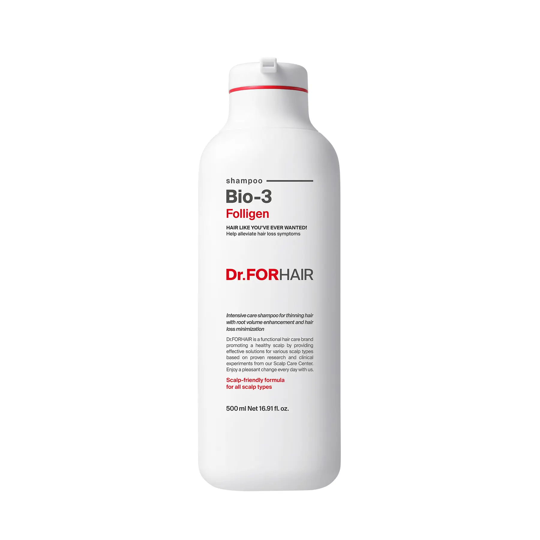 Восстанавливающий шампунь против выпадения со стволовыми клетками Dr.FORHAIR Folligen BIO 3 Shampoo - 500 мл