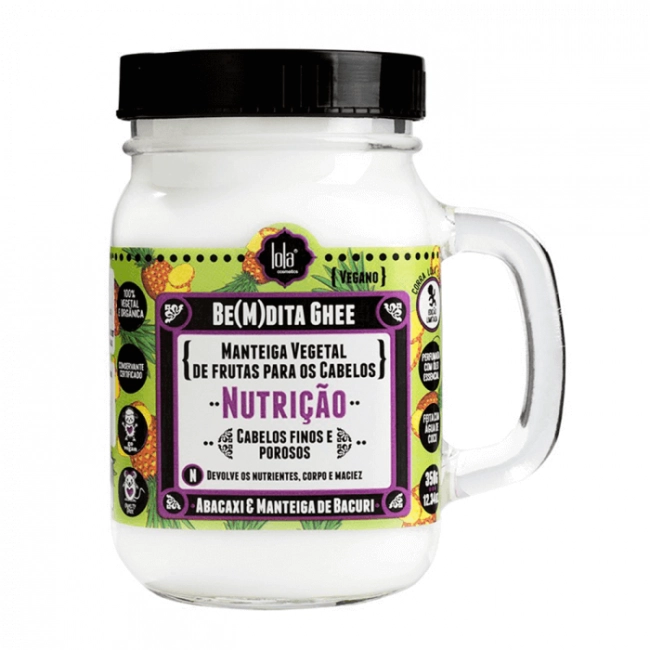 Маска для разглаживания пористых и сухих волос Lola Be(m)dita Ghee Nutrição Abacaxi Emanteiga De Bacuri Mask - 350 мл Маска для разглаживания пористых и сухих волос Lola Be(m)dita Ghee Nutrição Abacaxi Emanteiga De Bacuri Mask - 350 мл