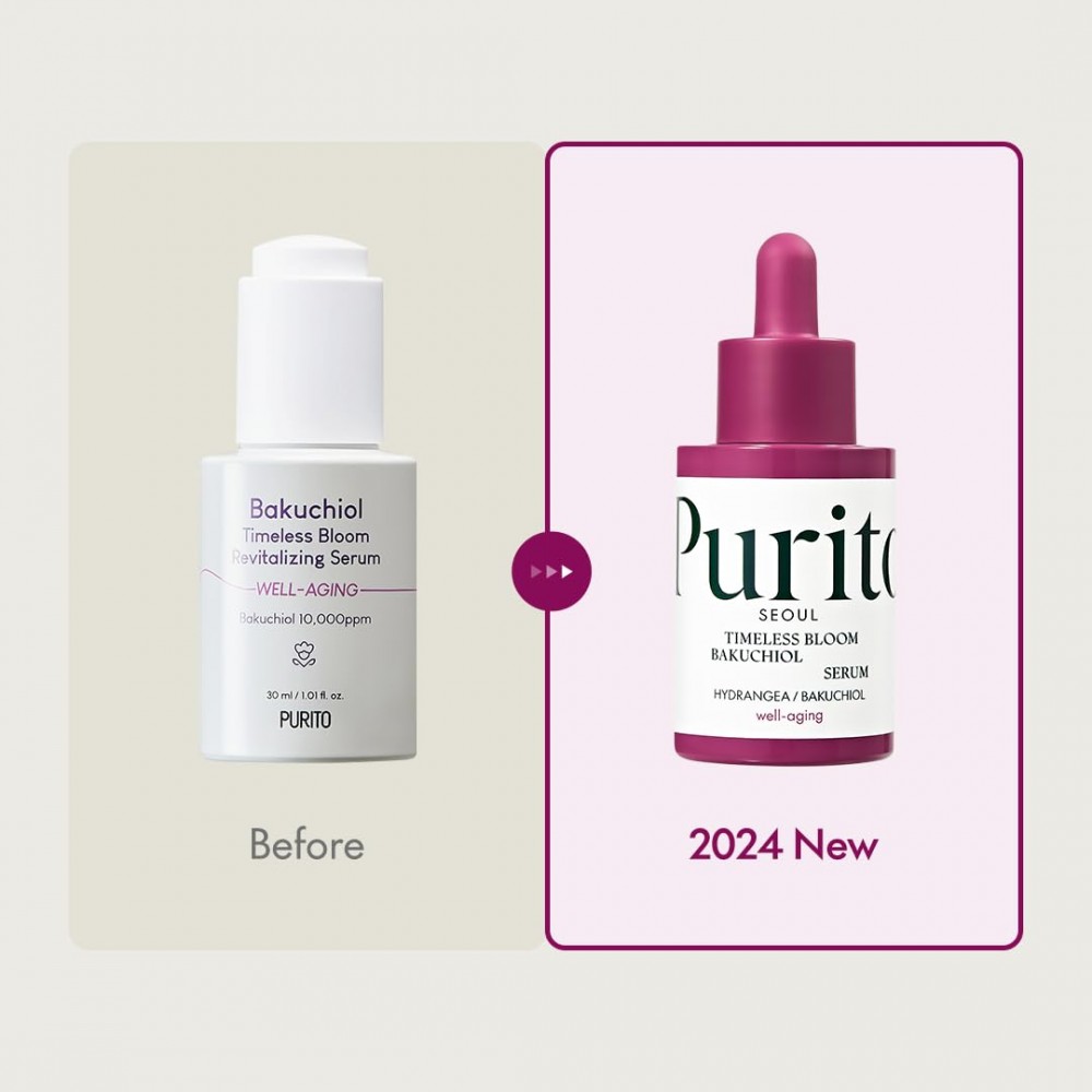 Антивозрастная сыворотка с бакучиолом Purito Bakuchiol Timeless Bloom Revitalizing Serum, 30 мл