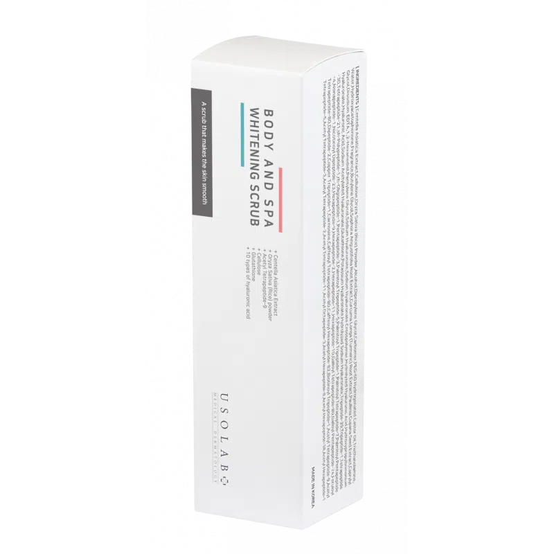 Омолоджуючий та освітлюючий скраб для тіла Usolab Body and SPA Whitening scrub, 200 мл