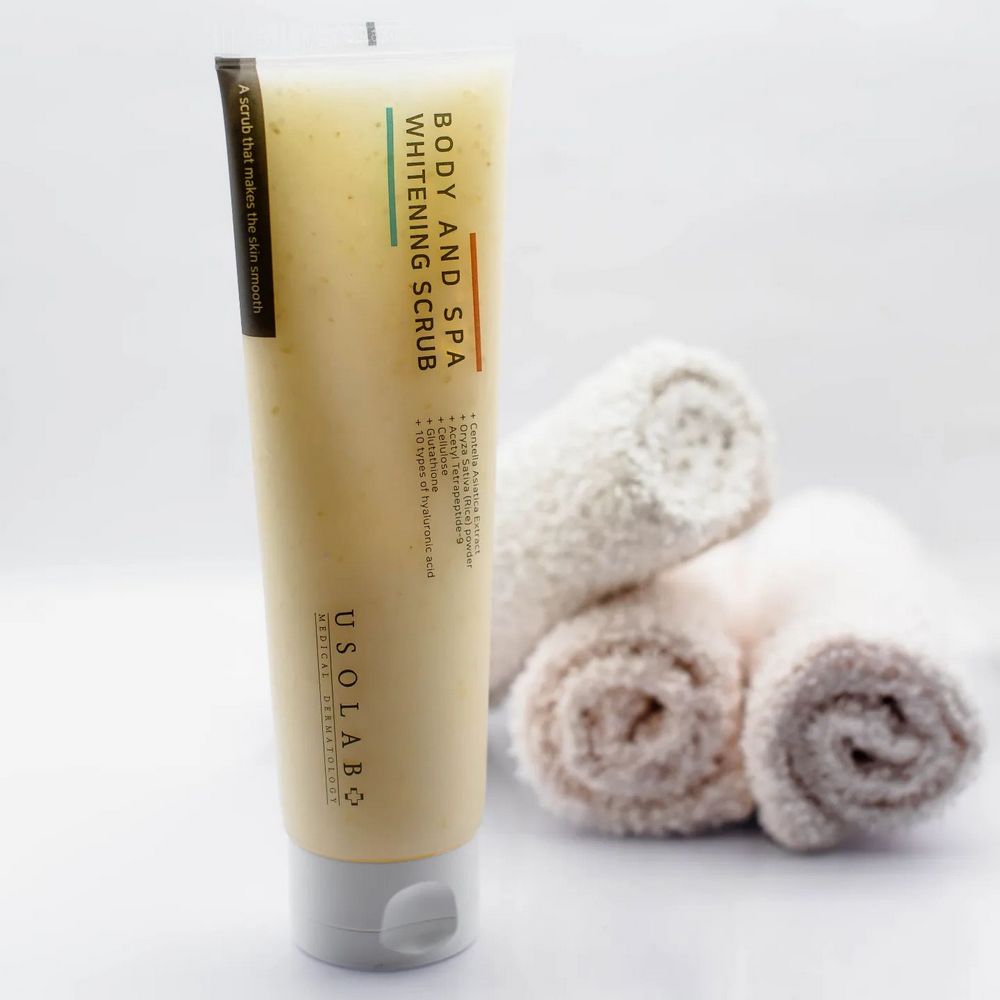 Омолоджуючий та освітлюючий скраб для тіла Usolab Body and SPA Whitening scrub, 200 мл