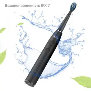 VT-600 WЕлектрична звукова зубна щітка на 5 режимів чищення, чорна