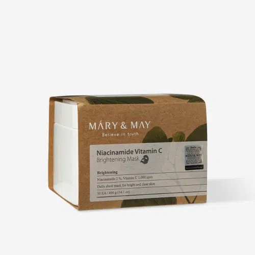 Осветляющая маска с ниацинамидом и витамином С Mary&May Niacinamide Vitamin C Brightening, 30шт