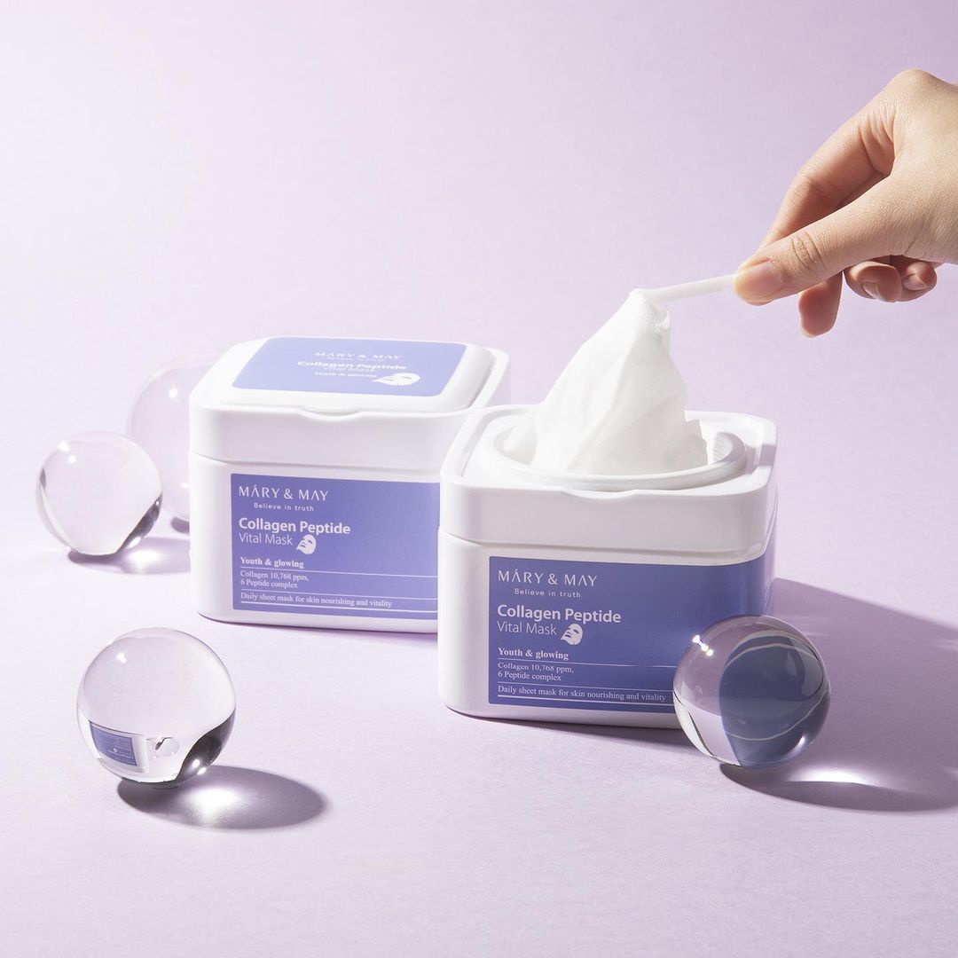 Маска с коллагеном и пептидами Mary & May Collagen Peptide Vital Mask, 30 шт