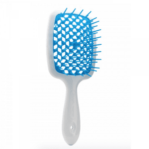 SUPERBRUSH WITH SOFT MOULDED TIPSГребінець - білий з блакитним SUPERBRUSH WITH SOFT MOULDED TIPSГребінець - білий з блакитним