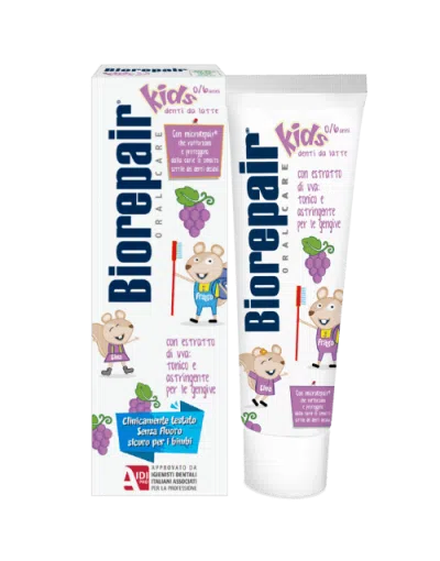 Дитяча зубна паста "Веселе мишеня" Biorepair Kids, 50 мл - Виноград