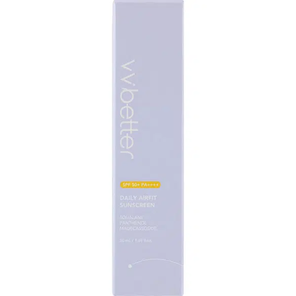 Легкий солнцезащитный крем VVbetter Daily Airfit Sunscreen SPF50+ PA++++, 50 мл до 22.02.2026
