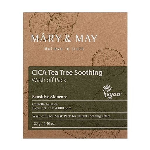 Успокаивающая глиняная маска Mary & May CICA TeaTree Soothing Wash off Pack