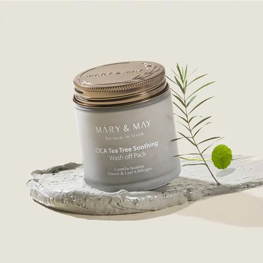 Успокаивающая глиняная маска Mary & May CICA TeaTree Soothing Wash off Pack