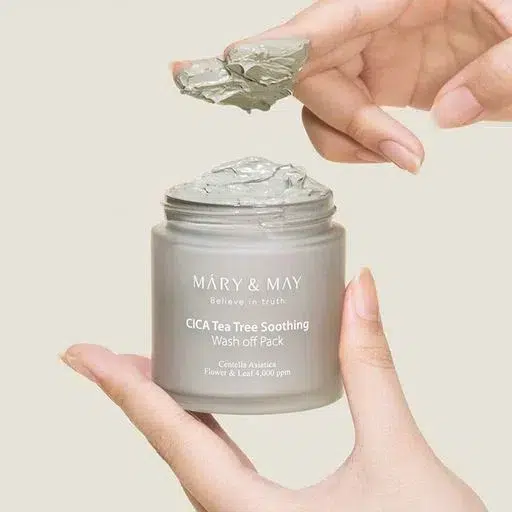 Успокаивающая глиняная маска Mary & May CICA TeaTree Soothing Wash off Pack