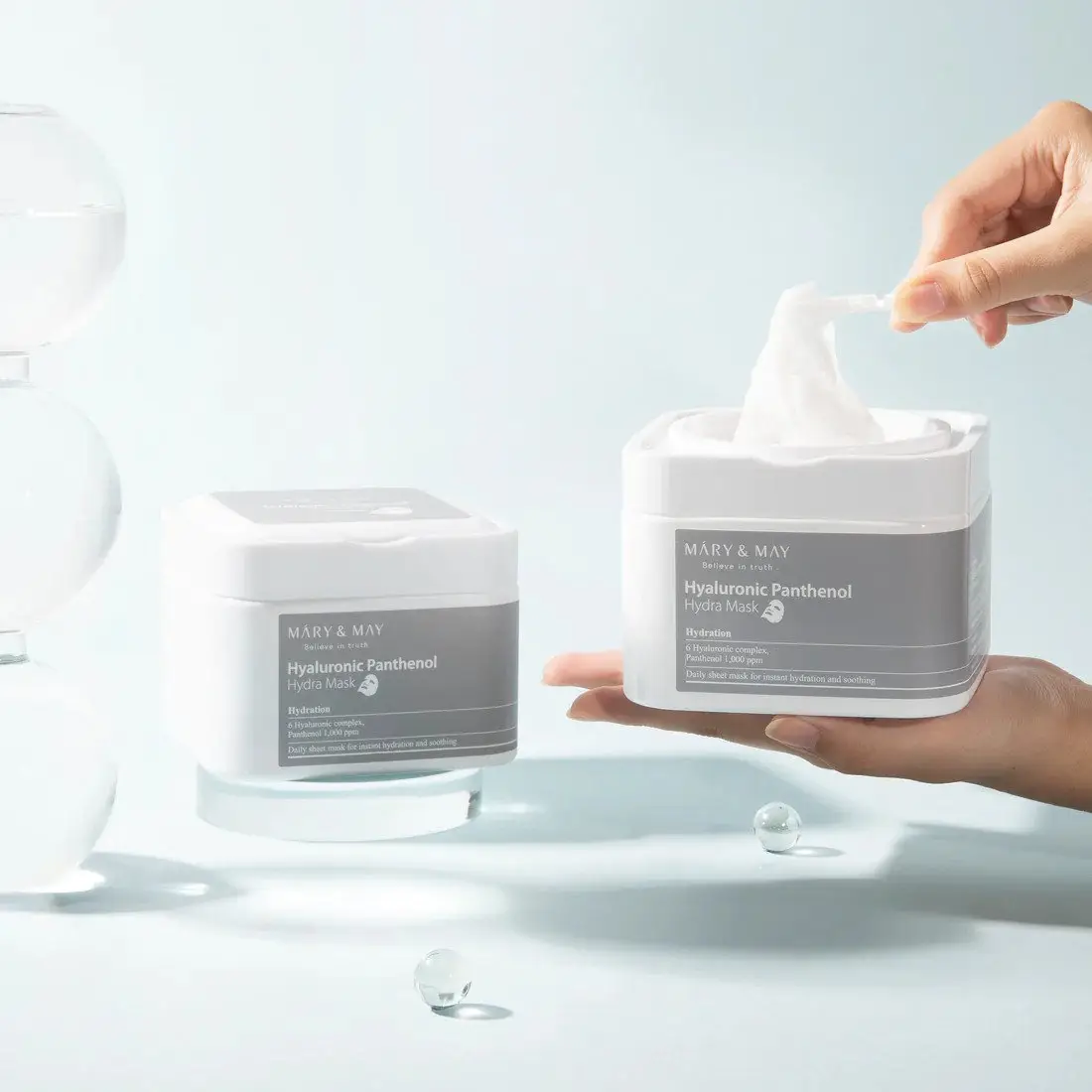 Увлажняющая маска с гиалуроновой кислотой Mary & May Hyaluronic Panthenol Hydra Mask, 30шт
