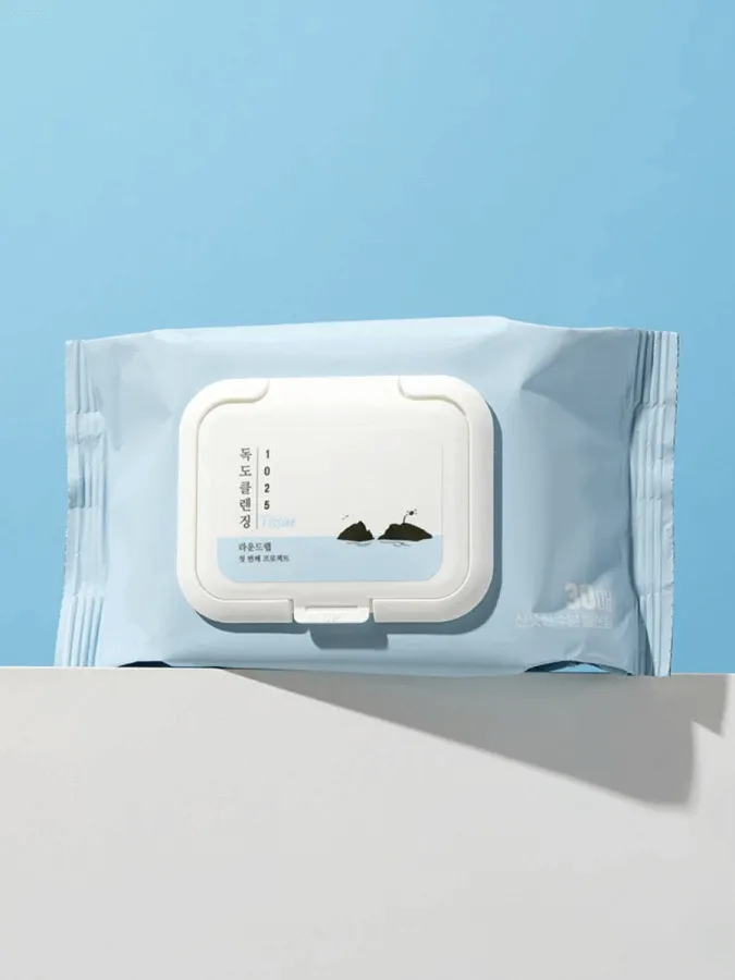 Очищувальні серветки з морською водою ROUND LAB 1025 Dokdo Cleansing Tissue, 30 шт