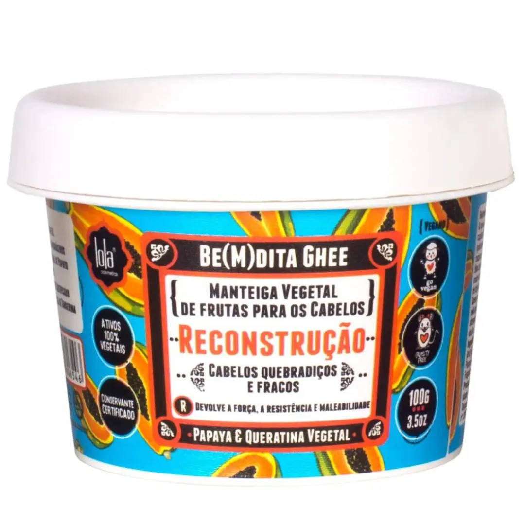 Маска для реконструкции волос Lola Be(m)dita Ghee Reconstrução Papaya Equeratina Vegetal Mask - 100 мл