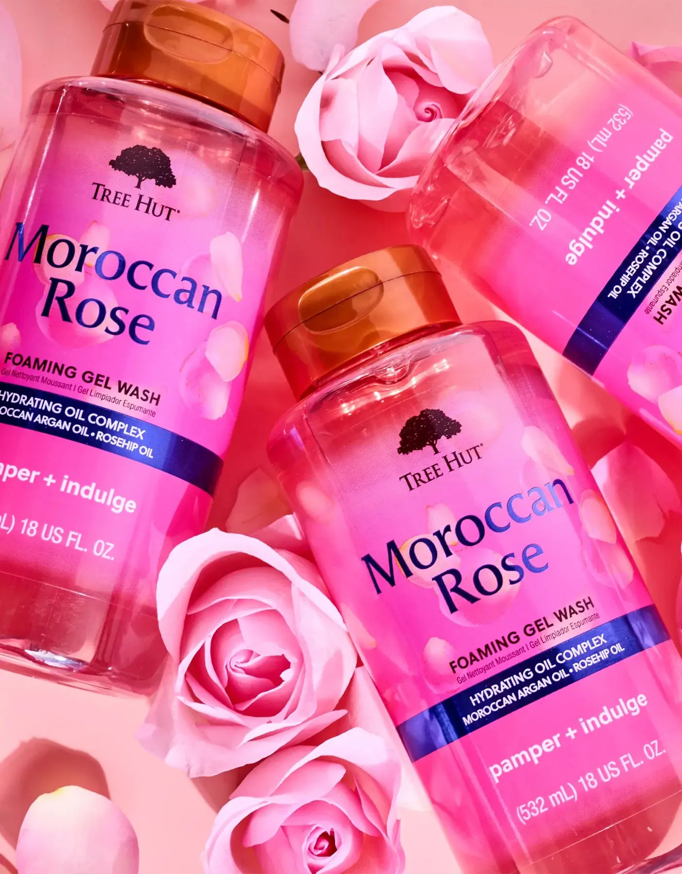 Гель для душа Tree Hut Moroccan Rose Foaming Gel Wash, 532мл