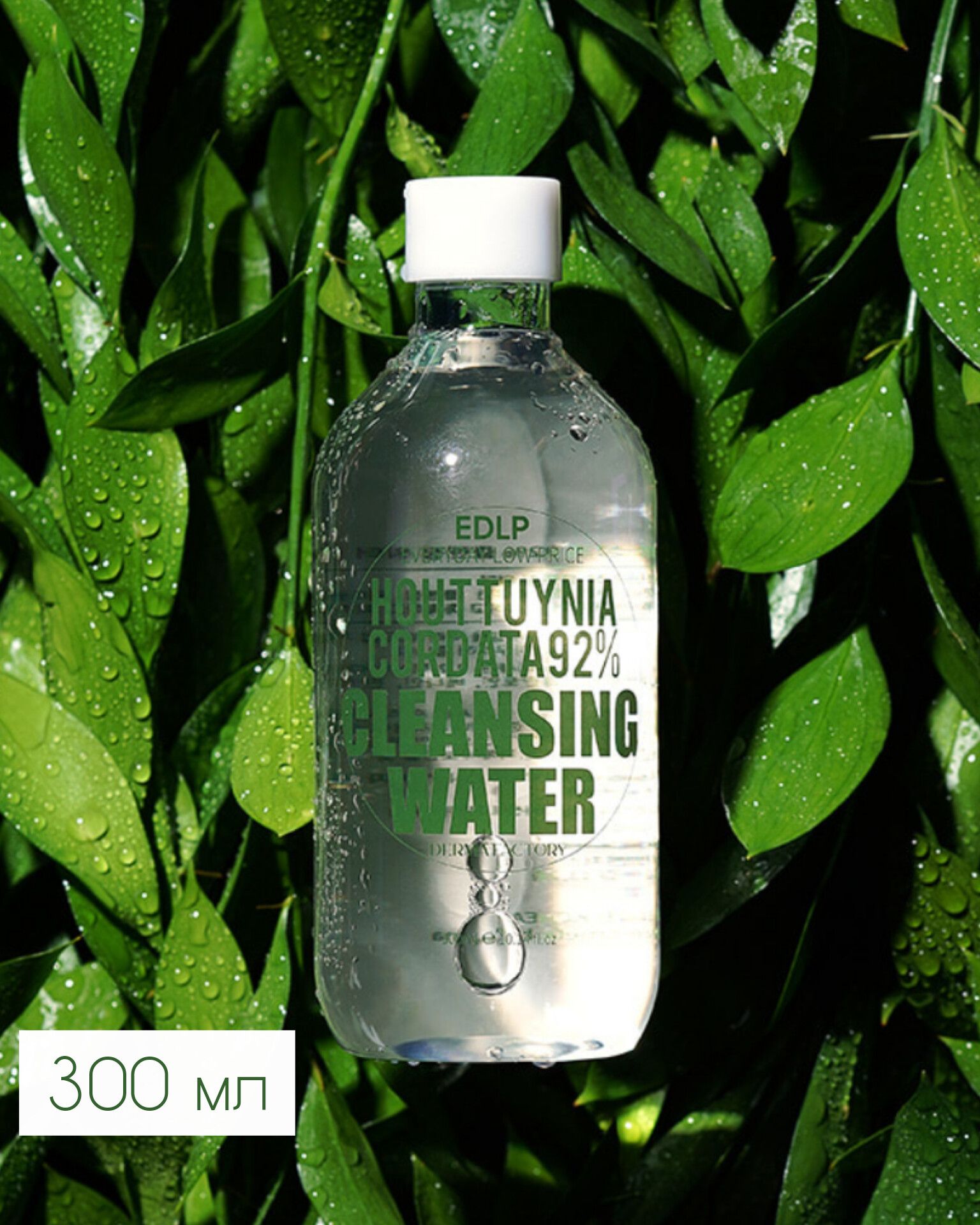 Слабокислотная очищающая вода Derma Factory Houttuynia Cordata 92% Cleansing Water, 300 мл