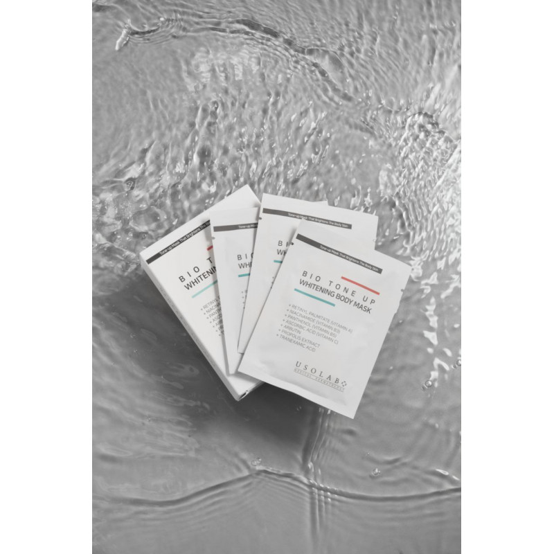 Поживна та антиоксидантна освітлююча маска для тіла Usolab Bio Tone Up Whitening Body Mask, 5 шт