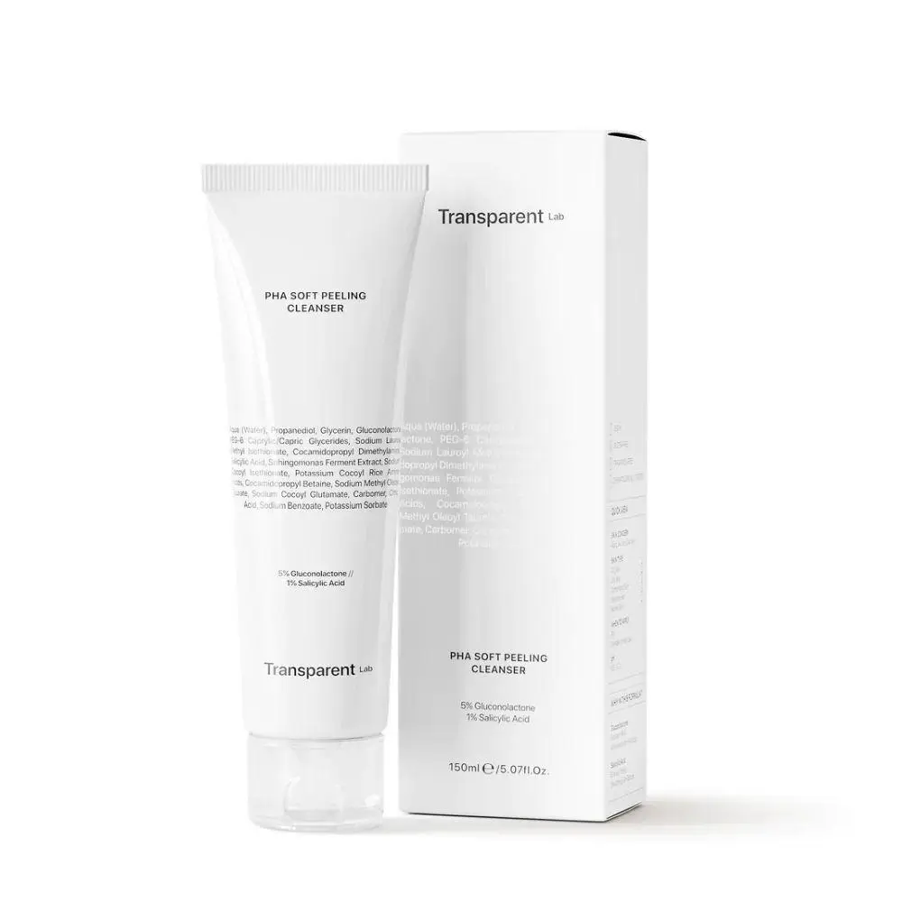 Очищуючий засіб для обличчя з ефектом пілінгу Transparent Lab Pha Soft Peeling Cleanser, 150мл