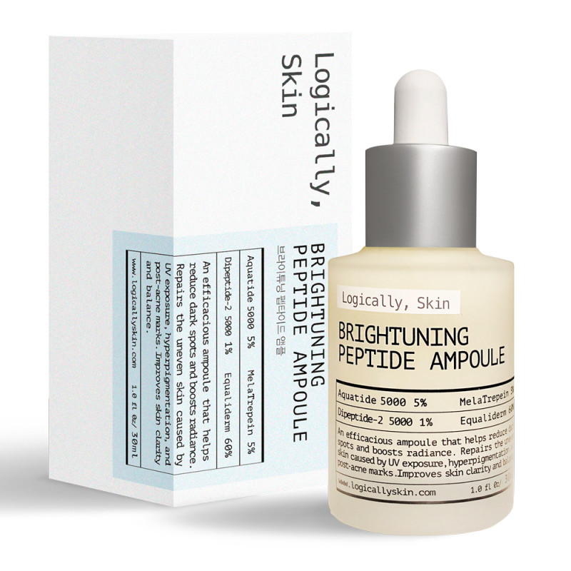 Пептидна сироватка проти пігментних плям та нерівного тону Logically Skin Brightuning Peptide Ampoule, 30 мл
