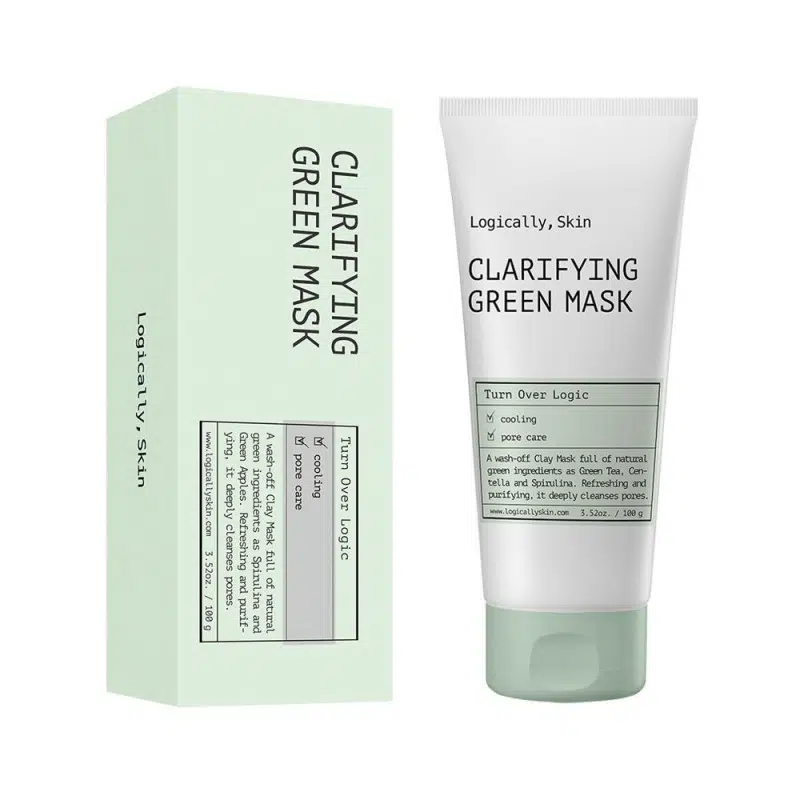 Очищающая маска с глиной и спирулиной Logically Skin Clarifying Green Mask, 100 г