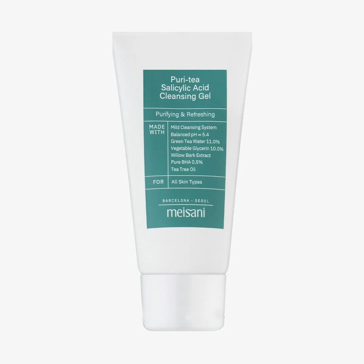 Гель для умывания с салициловой кислотой Meisani Puri-Tea Salicylic Acid Cleansing Gel, 150 мл - 30 мл