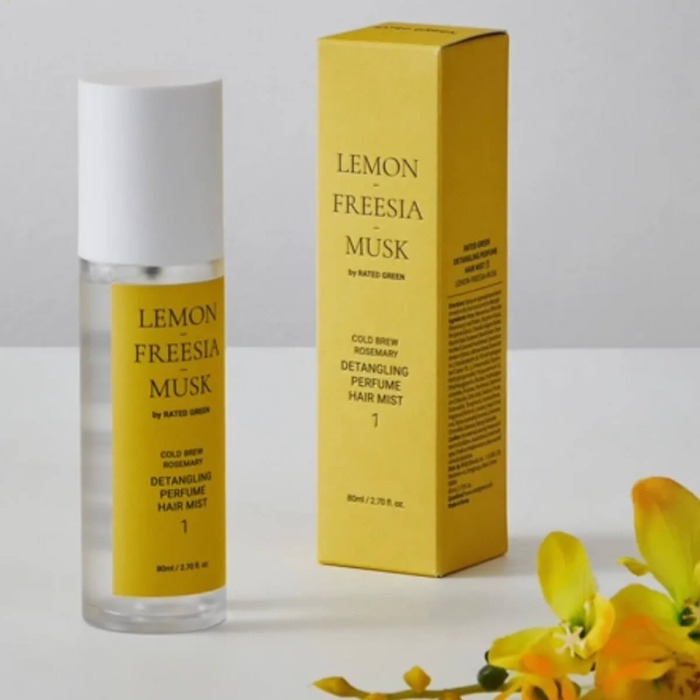 Парфюмированный мист для волос Rated Green Detangling Perfume Hair Mist Lemon-Freesia-Musk, 80мл