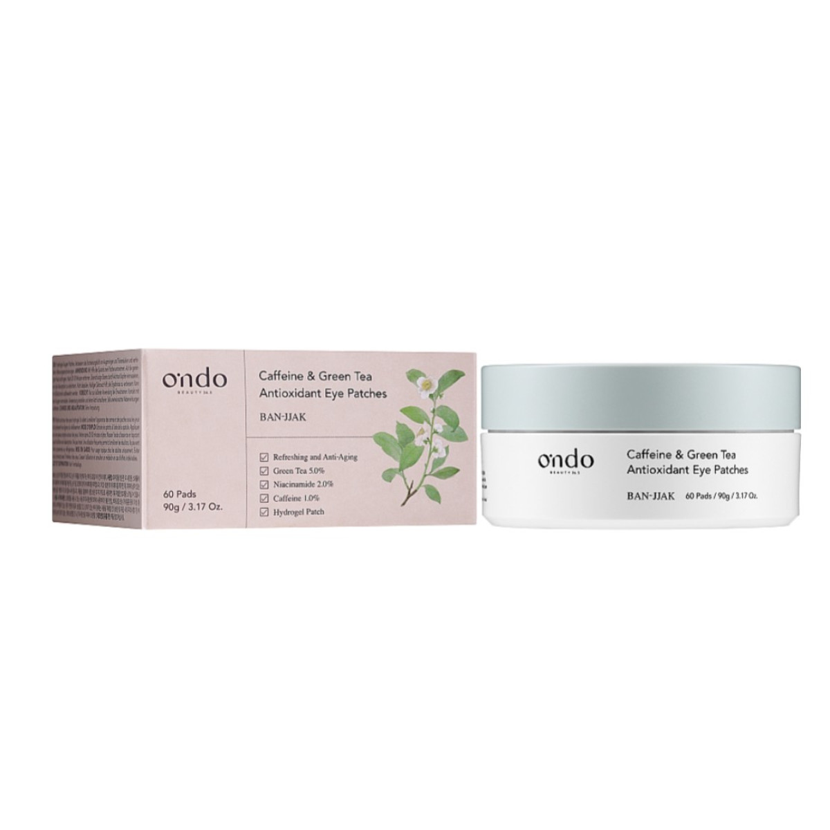 Гидрогелевые антиоксидантные патчи для кожи вокруг глаз Ondo Beauty 36.5 Caffeine and Green Tea Antioxidant Eye Patches, 60 шт