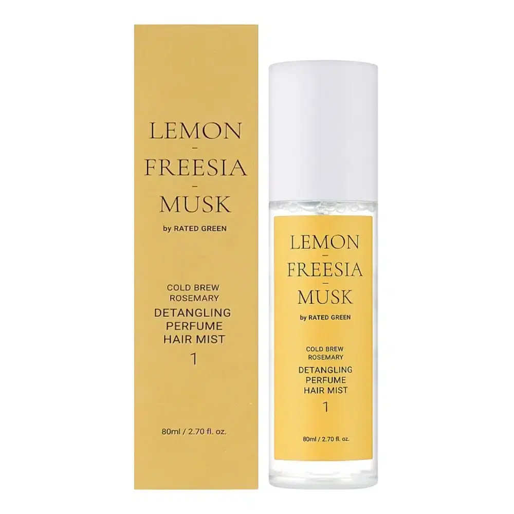Парфюмированный мист для волос Rated Green Detangling Perfume Hair Mist Lemon-Freesia-Musk, 80мл