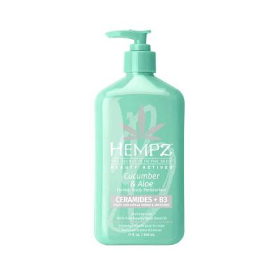 Молочко для тела огурец, алоэ, церамиды + В3 Hempz Beauty Actives Cucumber & Aloe Moisturiser, 500мл