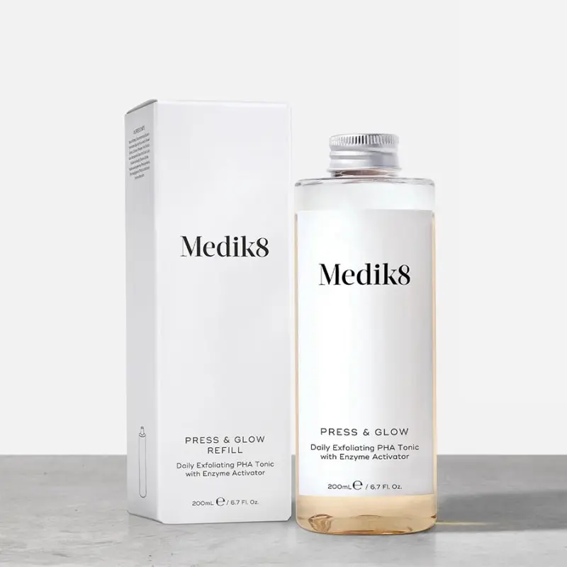 Сменный флакон тонера с РНА кислотами Medik8 Press&Glow Refill, 200 мл