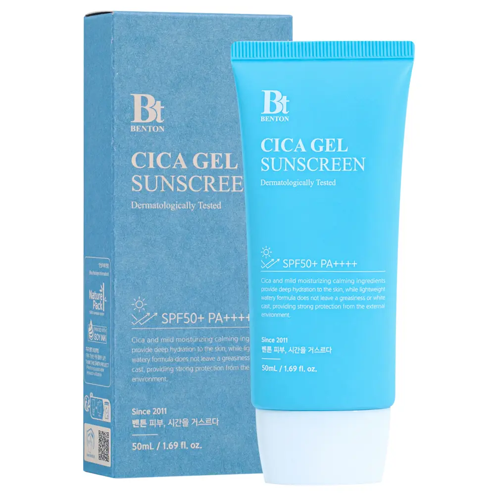 Увлажняющая солнцезащитная крем-сыворотка с центеллой Benton CICA Gel Sunscreen Serum SPF50/PA++++, 50 мл