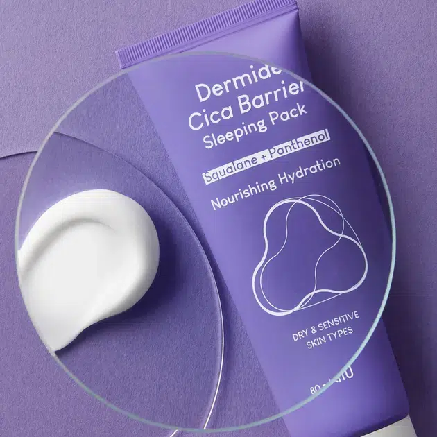 Відновлююча нічна маска з центеллою PURITO Dermide Cica Barrier Sleeping Pack, 80 мл