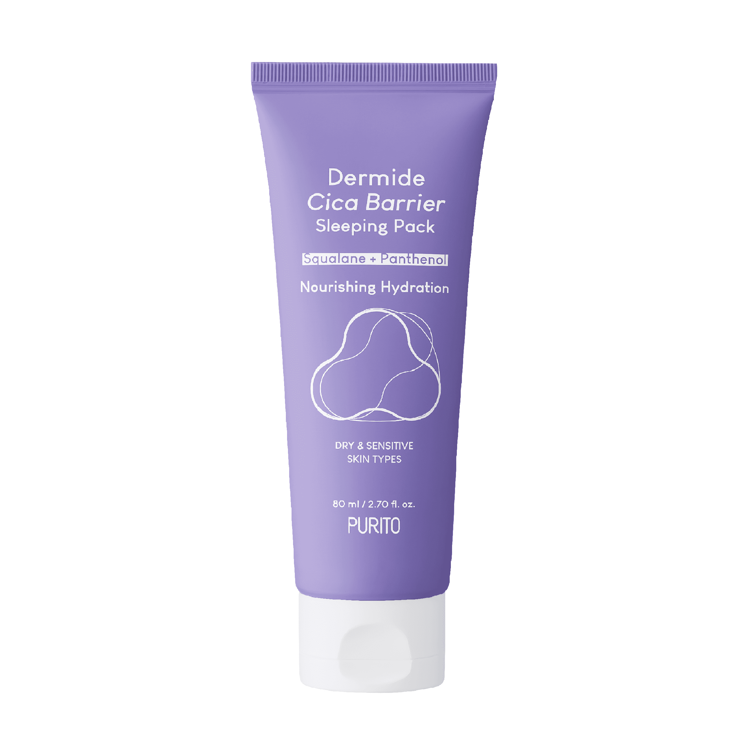 Восстанавливающая ночная маска с центеллой PURITO Dermide Cica Barrier Sleeping Pack, 80 мл