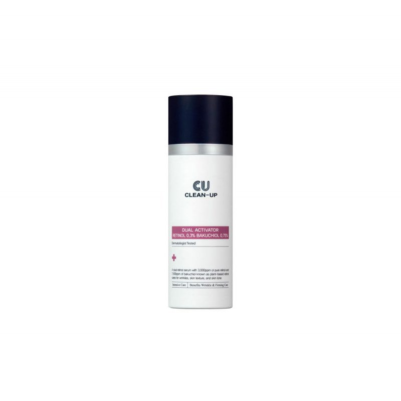 CLEAN-UP DUAL ACTIVATOR RETINOL 0.3% BAKUCHIOL 0.75%<br>Сироватка з ретинолом 0,3% та бакучіолом 0,75%, 30 мл