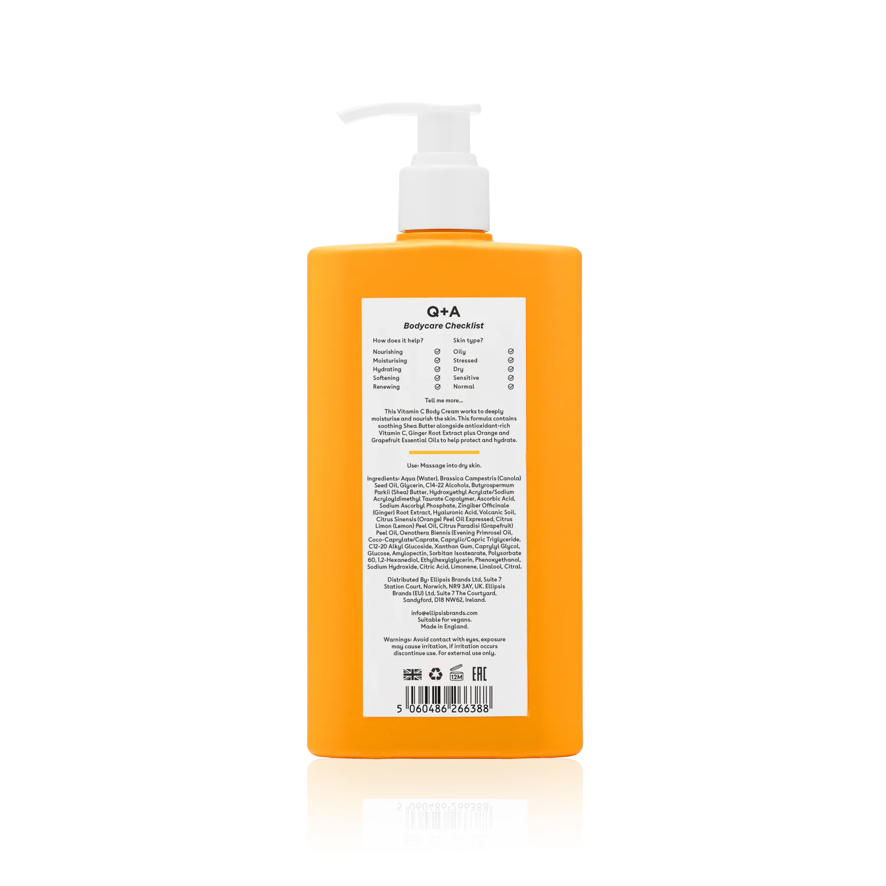 Крем для тела с витамином С Q&A Vitamin C Body Cream, 250 мл