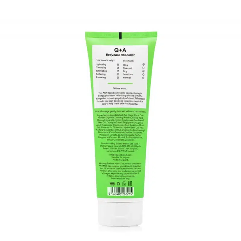 Скраб для тіла з Aha-кислотами Q&A AHA Exfoliator Body Scrub, 250 мл