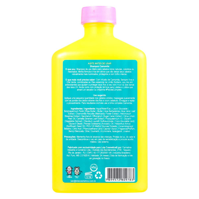 Шампунь для ухода за блондом Lola Camomila Shampoo, 250 мл